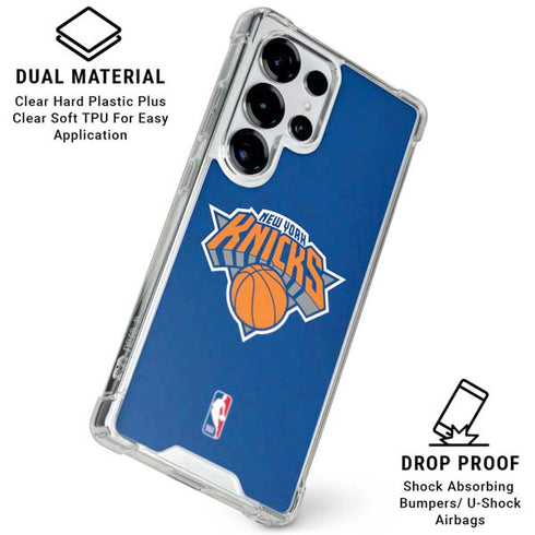 NBA New York Knicks Distressed Galaxy S25 Ultra Clear Case